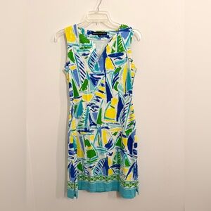 Colorful Abstract Print Dress
